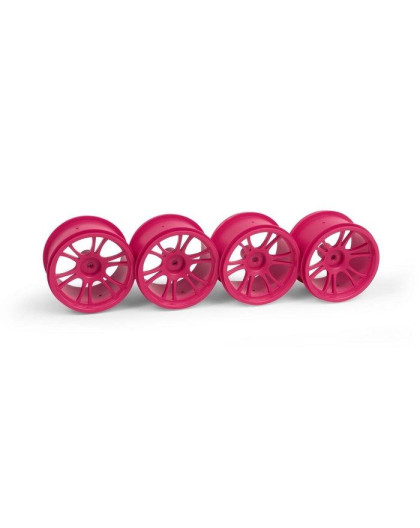 XRAY M18MT STARBURST WHEELS - PINK (4) - 389948 - XRAY