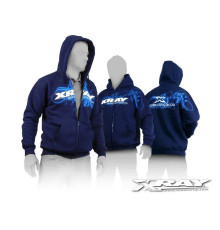 XRAY SWEATER HOODED WITH ZIPPER - BLUE (M) - XRAY - 395600M