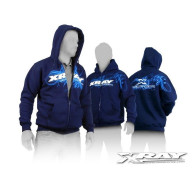 XRAY SWEATER HOODED WITH ZIPPER - BLUE (XXXL) - XRAY - 395600XXXL