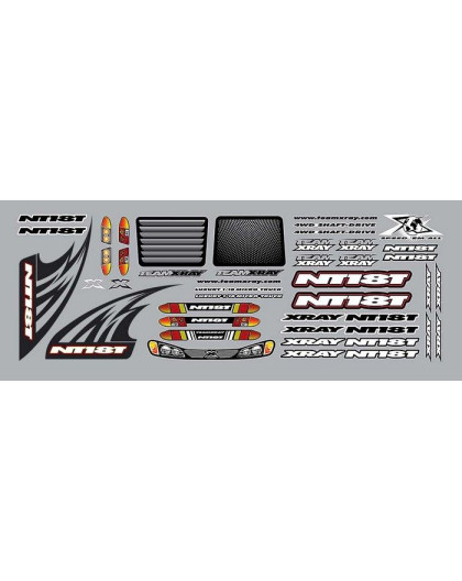 Autocollants XRAY NT18T Blanc - XRAY - 397344