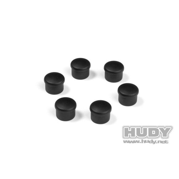 Cap For 18mm Handle - Black (6) - HUDY - 195058-K