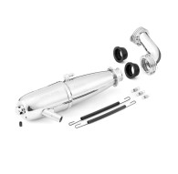 MUFFLER 3.5cc ON-ROAD - EFRA 2168 + MANIFOLD ON-ROAD - SHORT - FX - 6