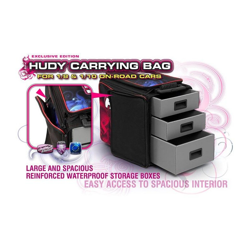 Hudy 1/10 & 1/8 Carrying Bag + Tool Bag - HUDY - 199120