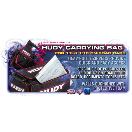 Hudy 1/10 & 1/8 Carrying Bag + Tool Bag - HUDY - 199120