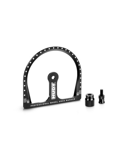 HUDY PROFESSIONAL 1/10 TC WHEEL ARCH MARKER + WHEEL ADAPTER & NUT - H