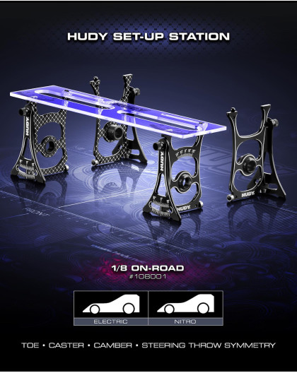 HUDY SET-UP STATION FOR 1/8 ON-ROAD CARS - HUDY - 108001
