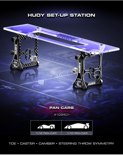 Banc de réglage Pan Cars 1/10 et 1/12 -V2 - HUDY - 109401