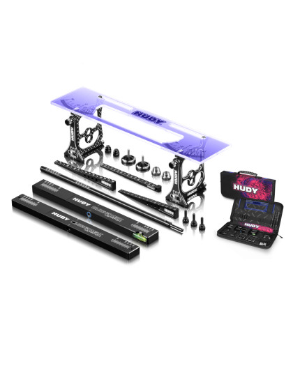 Banc réglage 1/10-1/12 PanCar + acc.+ sac transport - HUDY - 109451