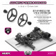 ALU SET-UP WHEEL FOR 1/12 & 1/10 PAN CAR (2) - HUDY - 109470