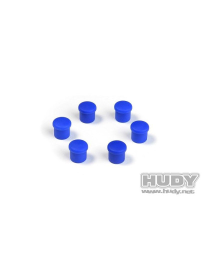 Bouchon de manche 14mm bleu (6) - HUDY - 195054-B