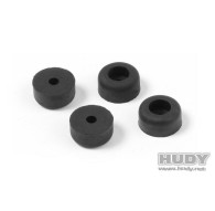 BLACK RUBBER FEET (4) - 203111 - HUDY