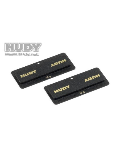 HUDY LIPO CHASSIS BALANCING WEIGHTS 12g - LOW CG (2) - 293090 - HUDY