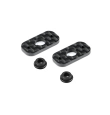 CARBON REAR WING MOUNT - 1/10 ELECTRIC (2) - HUDY - 293312