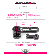 Palonnier direction alu réglable 23T - HUDY - 293414