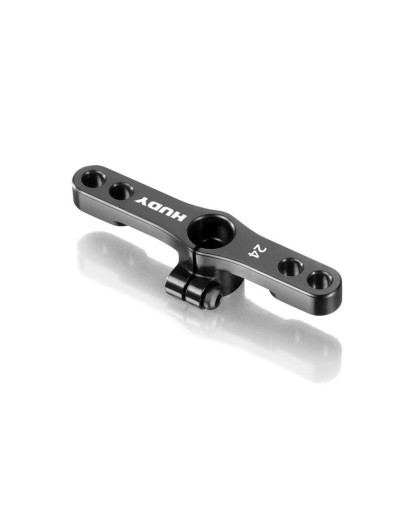 ALU CLAMP THROTTLE SERVO HORN - HITEC - 2-HOLE - 24T - 293445 - HUDY