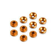 ALU COUNTERSUNK SERVO SHIM - ORANGE (10) - HUDY - 296509-O