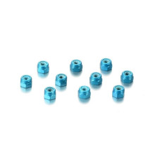 Ecrous alu 3mm Bleu (10) - HUDY - 296530-B
