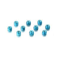 ALU NUT M3 - BLUE (10) - 296530-B - HUDY