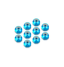 Ecrous alu 4mm Bleu (10) - HUDY - 296540-B