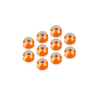 ALU NUT M4 - ORANGE (10) - HUDY - 296540-O
