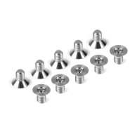 TITANIUM FLAT HEAD SCREW M3x5 (10) - HUDY - 903305-T