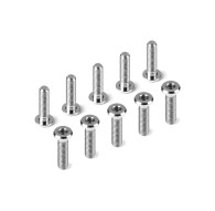TITANIUM LOW HEAD SCREW CENTERING DIA M3x12 (10) - HUDY - 908312-T