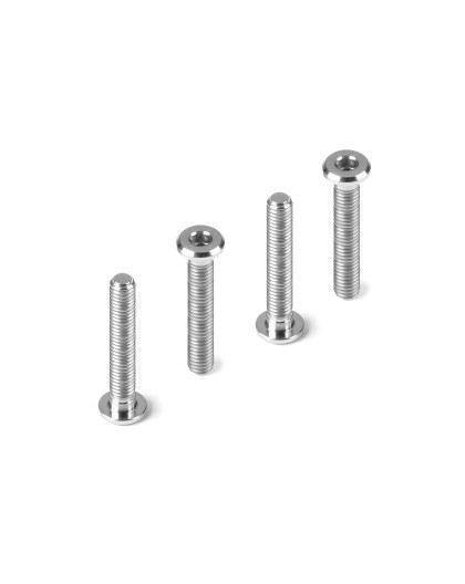 Vis titane SFH Low M3x18 (4) - HUDY - 908318-T