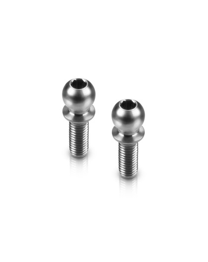 Rotule titane fileté D4.9mm L8mm - 2mm Hex (2) - HUDY - 990008