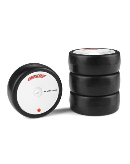 Pneus caoutchouc RXC 1/10 V2 - 32 shore (4) - CORALLY - C-14752-32