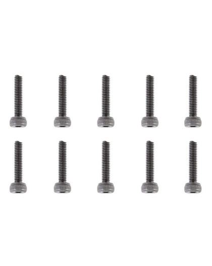 TEAM CORALLY - STEEL SCREWS M2 X 10MM - HEX SOCKET HEAD - 10 - C-3002