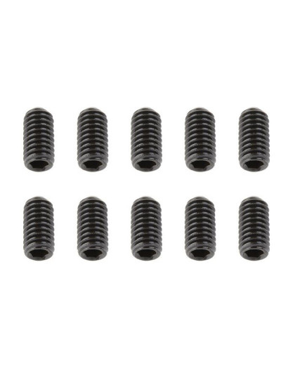 TEAM CORALLY - STEEL SET SCREWS M4 X 8MM - HEX - 10 PCS - C-30162 - C
