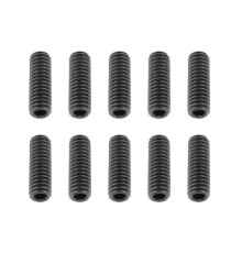 TEAM CORALLY - STEEL SET SCREW S M4 X 12MM - HEX - 10 PCS - C-30164 -