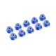 TEAM CORALLY - ALUMINIUM NYLST OP NUT - M4 - FLANGED - BLUE - - C-311