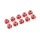 TEAM CORALLY - ALUMINIUM NYLST OP NUT - M4 - FLANGED - RED - - C-3113