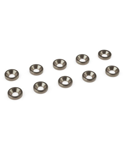 TEAM CORALLY - ALUMINIUM WASHE R - FOR M3 FLAT HEAD SCREWS - - C-3120