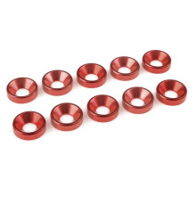 Rondelle alu FHC M5 - Rouge - 10 pcs - CORALLY - C-31225