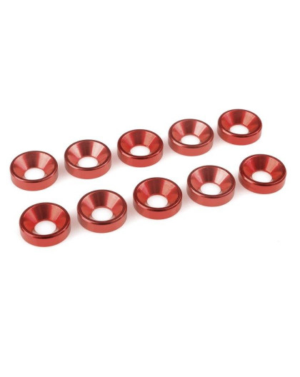 Rondelle alu FHC M5 - Rouge - 10 pcs - CORALLY - C-31225