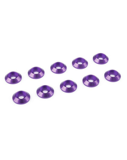 Rondelle alu BHC M3 - Violet - 10 pcs - CORALLY - C-31302