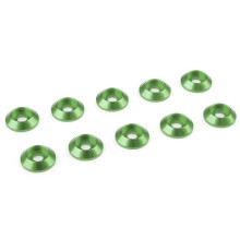 Rondelle alu BHC M3 - Vert - 10 pcs - CORALLY - C-31301