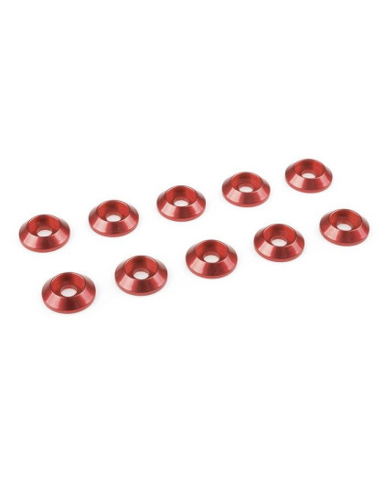 Rondelle alu BHC M3 - Rouge - 10 pcs - CORALLY - C-31305