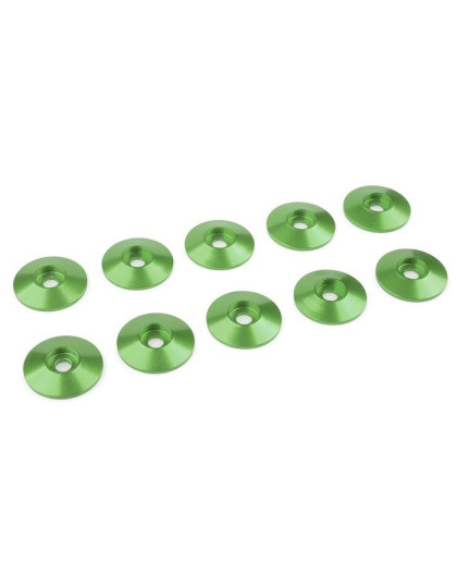 Rondelle alu BHC M3 15mm - Vert - 10 pcs - CORALLY - C-31311