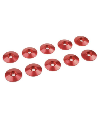 Rondelle alu BHC M3 15mm - Rouge -10 pcs - CORALLY - C-31315