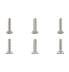 TEAM CORALLY - TITANIUM SCREWS M3 X 12 MM HEX FLAT HEAD - 6 - C-34014