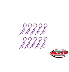 TEAM CORALLY - BODY CLIPS - 45 BENT - SMALL - PURPLE - 10 P - C-35103