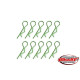 TEAM CORALLY - BODY CLIPS - 45 BENT - MEDIUM - GREEN - 10 P - C-35110