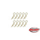 TEAM CORALLY - BODY CLIPS - 45 BENT - SMALL - GOLD - 10 PCS - C-35104