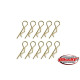 TEAM CORALLY - BODY CLIPS - 45 BENT - MEDIUM - GOLD - 10 PC - C-35114