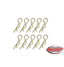 TEAM CORALLY - BODY CLIPS - 45 BENT - MEDIUM - GOLD - 10 PC - C-35114
