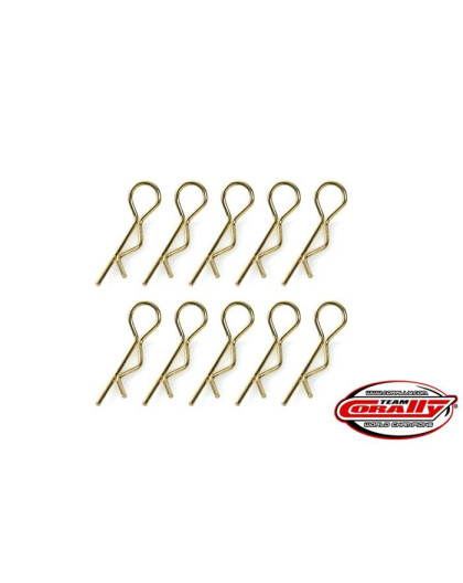 TEAM CORALLY - BODY CLIPS - 45 BENT - MEDIUM - GOLD - 10 PC - C-35114