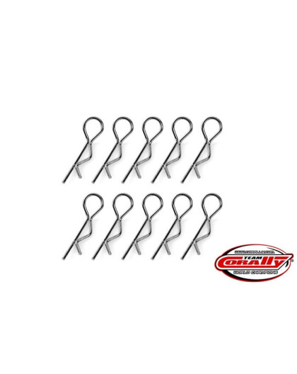 TEAM CORALLY - BODY CLIPS - 45 BENT - MEDIUM - BLACK - 10 P - C-35112